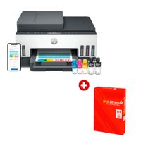 Impresora multifuncional HP Smart Tank 750, inyección de tinta, inalámbrica, Wi-Fi, con tanques recargables + papel